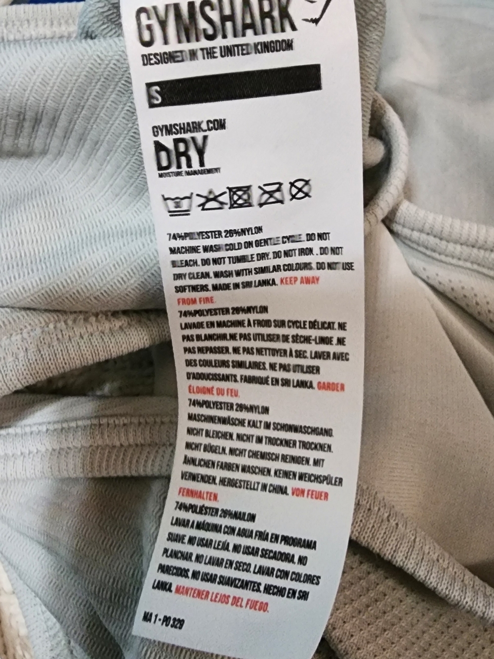 Gymshark White Logo Tank Sz SM - Picture 8 of 8